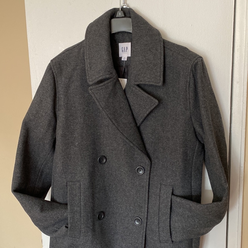 Gap pea coat grey color for women size M